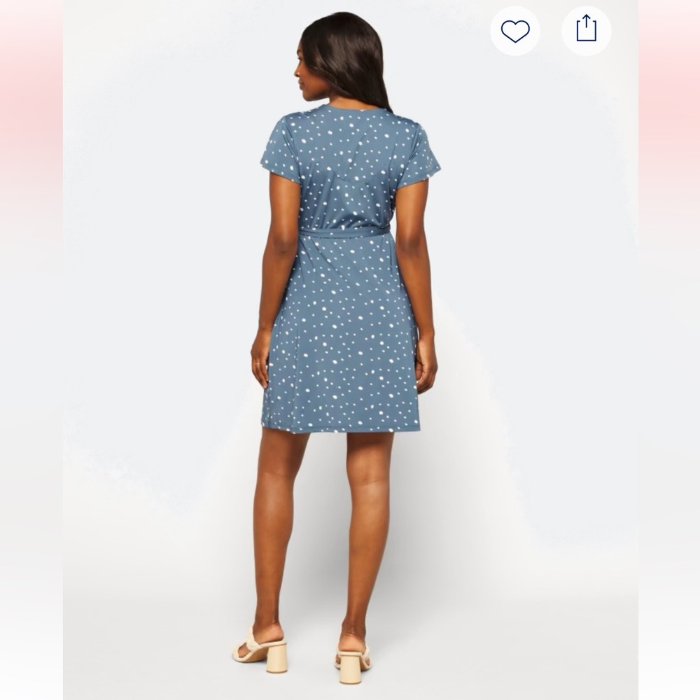 RIPE MATERNITY Liv Maternity Wrap Dress Blue XS - Picture 2 of 13